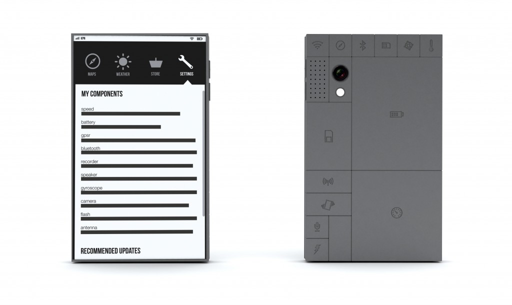 Easy overview of your specs (Credits to Phonebloks.com)